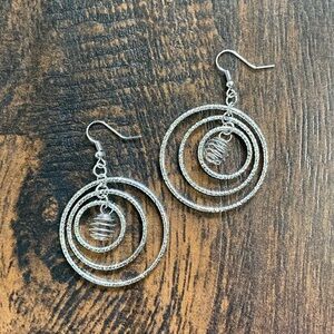 Dangly silver earrings